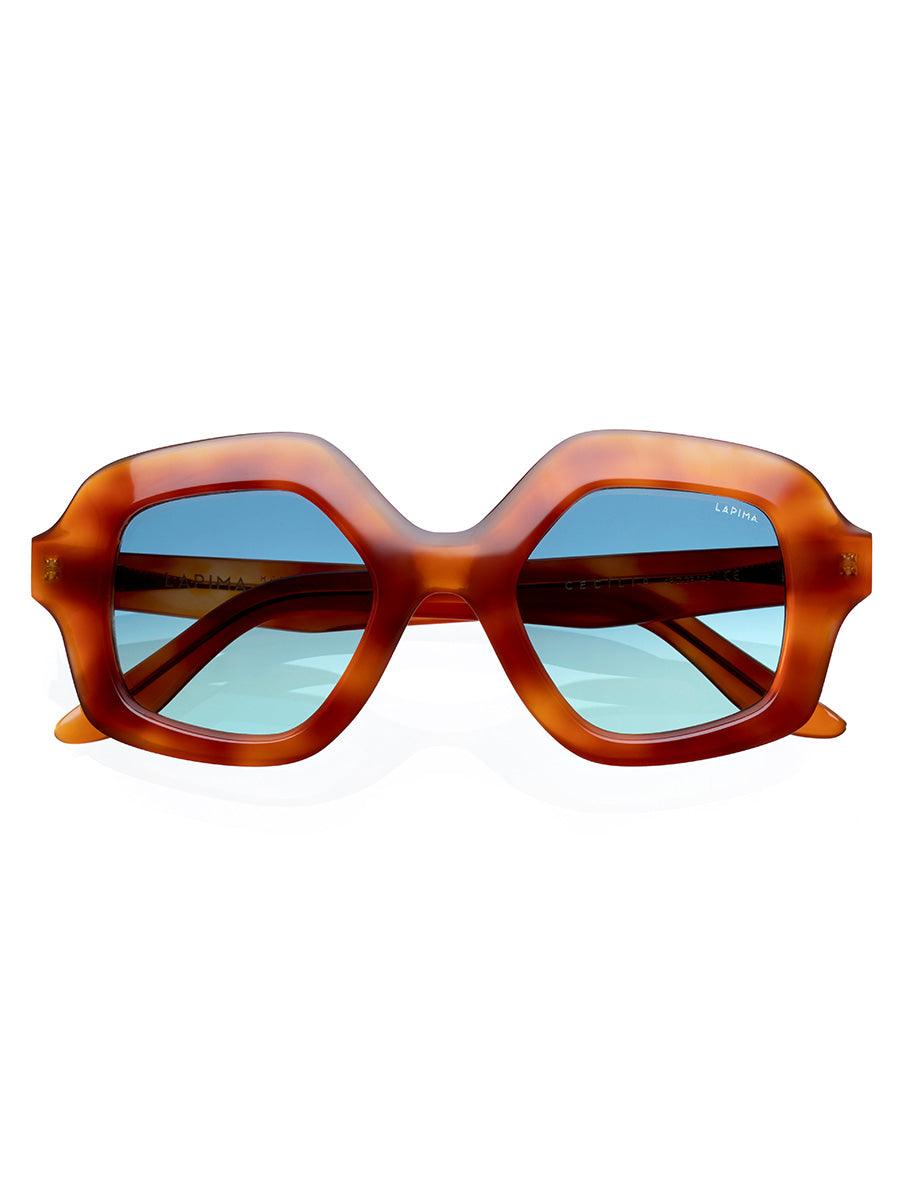 Cecilia Caramel Blue Sky sunglasses - sunglasscurator