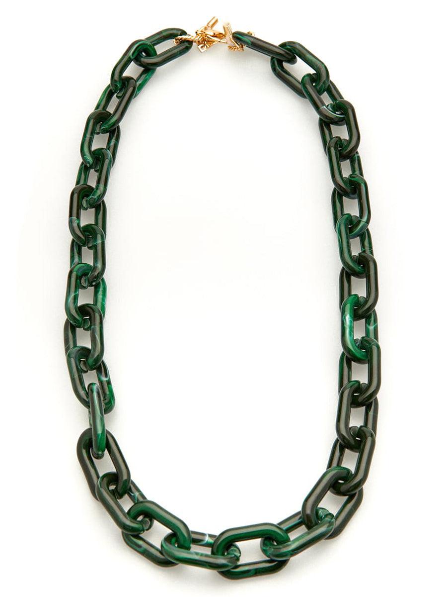 Dark Green Square Resin 3 glasses chain - sunglasscurator