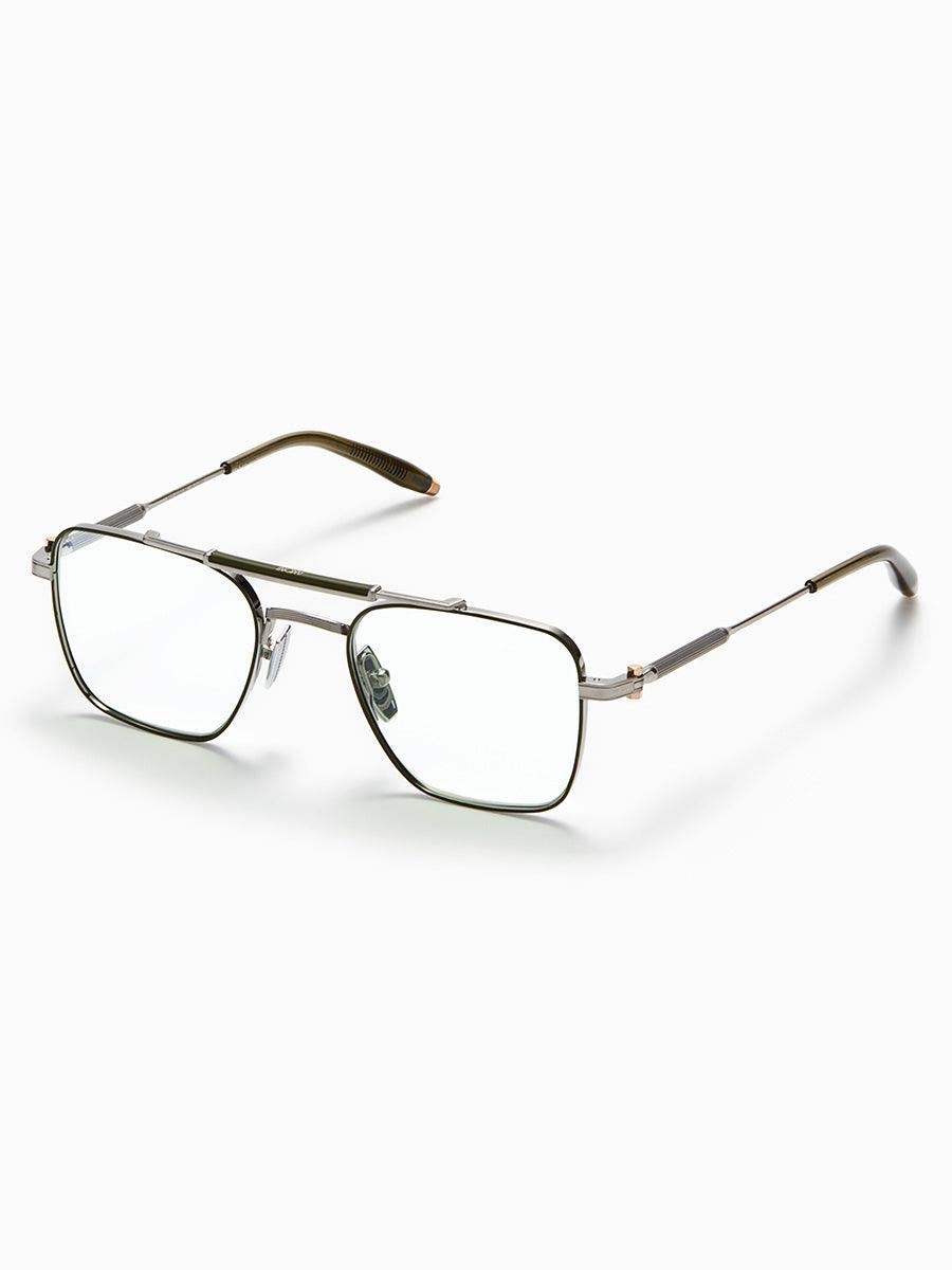 Europa Brushed Palladium / Olive 200-E eyeglasses - sunglasscurator