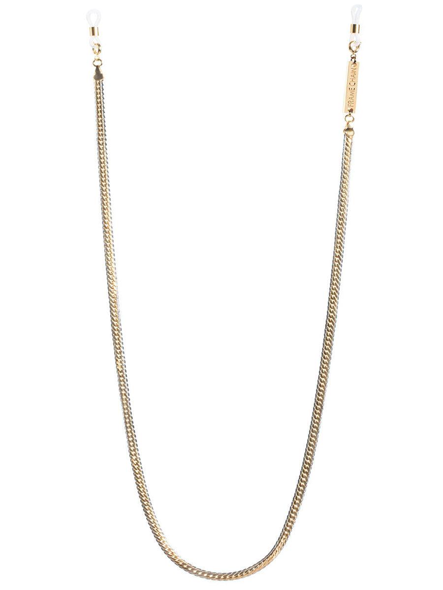 CHAIN REACTION glasses chain in Yellow and White Gold - sunglasscurator