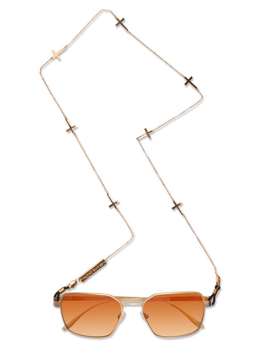 DIVINE glasses chain in Yellow Gold - sunglasscurator