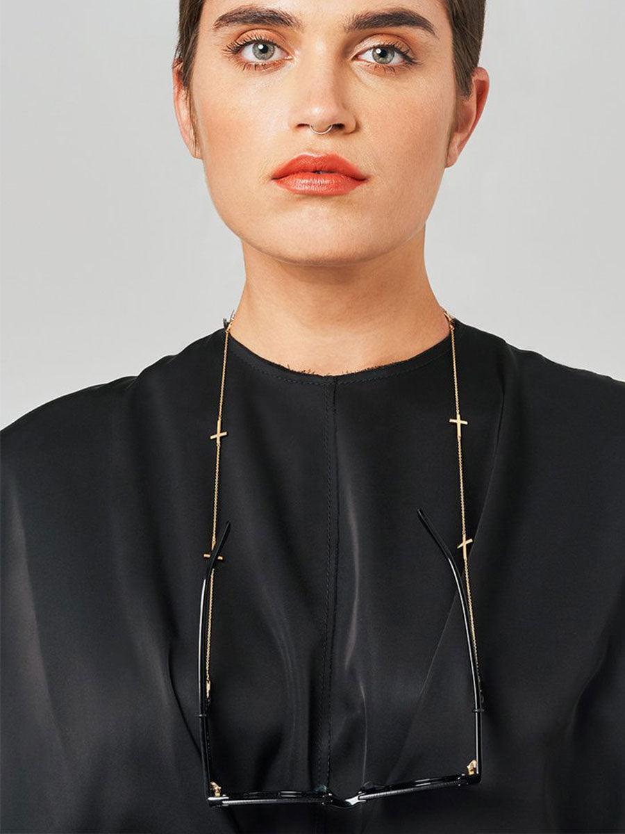 DIVINE glasses chain in Yellow Gold - sunglasscurator