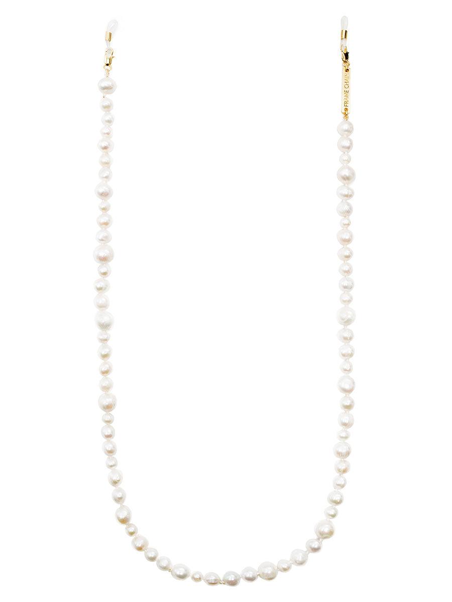 PEARLY QUEEN glasses chain in Yellow Gold - sunglasscurator