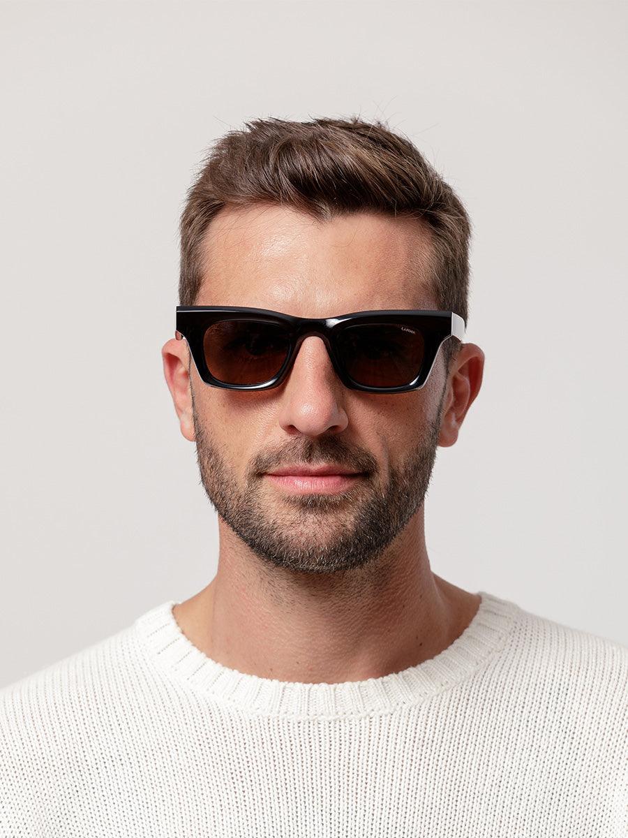 Leo Black Solid sunglasses - sunglasscurator