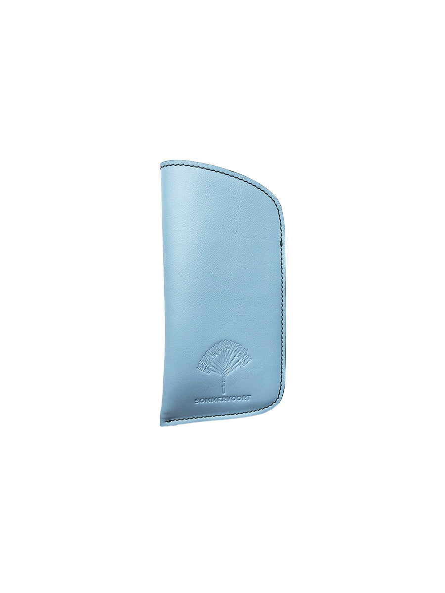 Blue Cloudless Sky classic leather glasses case